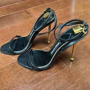 Tom Ford AUTHENTIC Padlock sexy sandal round toe size 37